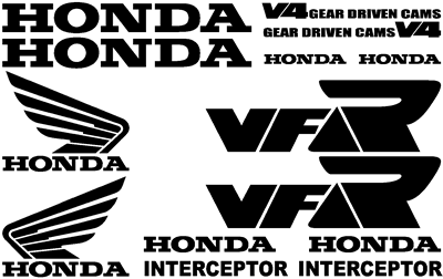 Honda interceptor decals