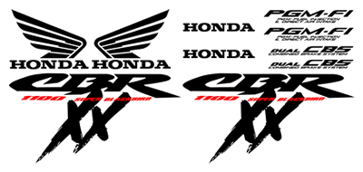 Honda CBR 1100 XX Blackbird 1998 Decal Set