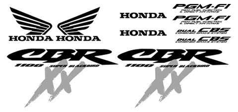 Honda CBR 1100 XX Blackbird 2004 Decal Set