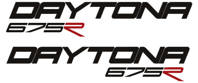 A pair of Triumph Daytona 675R Decals 2 colour