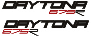 A pair of Triumph Daytona 675R Decals 2 colour