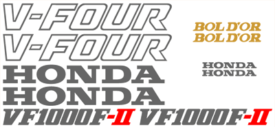 Honda VF1000 FII Decal Set
