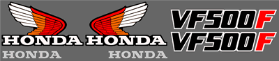 Honda VF 500F Full Decal Set 1985 Model