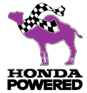 Single Honda Powered Smokin Camel Decal left facing Honda 600 F3