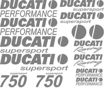 Ducati Supersport 750 14 Decal Set