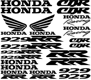 Honda 929RR 24 Decal Set