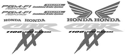 Honda Blackbird XX1100 Decal Set 2005 Models