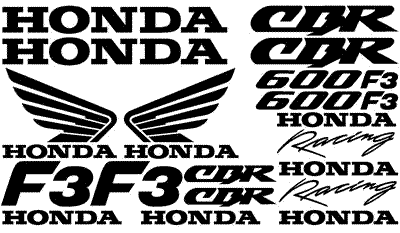 Honda F3 Full Decal Set