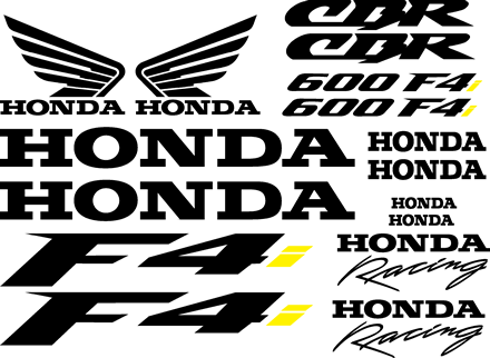 Honda F4i Full Decal Set 2001 model 2 colour