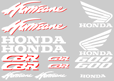 Honda CBR Hurricane 600 Full Decal Set