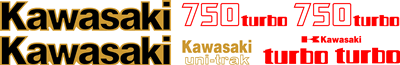 Kawasaki GPZ 750 Turbo Full Decal Set