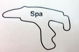 Spa Francorchamps Circuit Map Decal