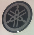 Yamaha logo domed tank badge
