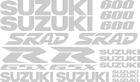 Suzuki 600 GSXR 17 Decal Set Generic