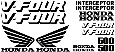 Honda VF500 Interceptor 14 Decal Set